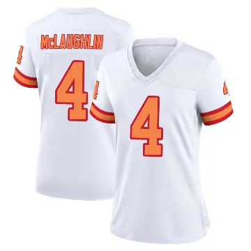 ＃4 Women's Chase McLaughlin White Game Tampa Bay Buccaneers '76 Jersey