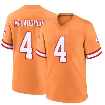 ＃4 Youth Chase McLaughlin Orange Game Tampa Bay Buccaneers Throwback Jersey