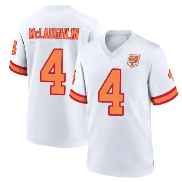 ＃4 Youth Chase McLaughlin White Game Tampa Bay Buccaneers '76 50th Season Jersey