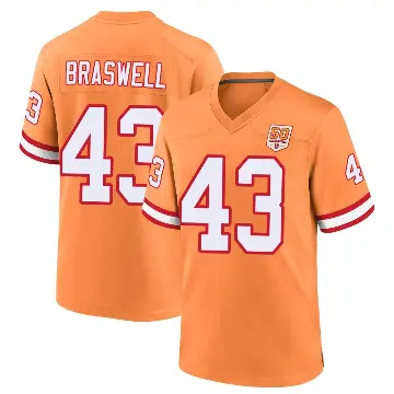 ＃43 Youth Chris Braswell Cream Game Tampa Bay Buccaneers sicle 50th Season Jersey