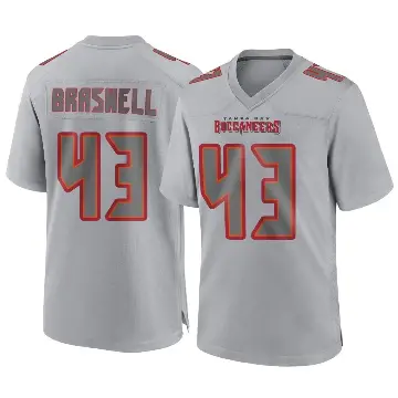 ＃43 Youth Chris Braswell Gray Game Tampa Bay Buccaneers Atmosphere Fashion Jersey