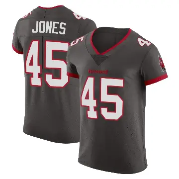 ＃45 Men's Deion Jones Elite Tampa Bay Buccaneers Pewter Alternate Vapor Jersey