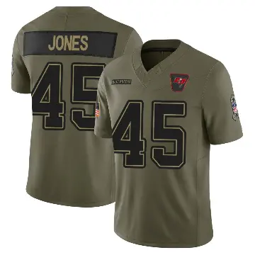 ＃45 Men's Deion Jones Olive Limited Tampa Bay Buccaneers 2025 Salute to Service Jersey