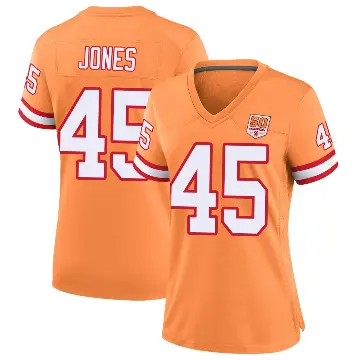 ＃45 Women's Deion Jones Cream Game Tampa Bay Buccaneers sicle 50th Season Jersey