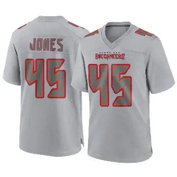＃45 Youth Deion Jones Gray Game Tampa Bay Buccaneers Atmosphere Fashion Jersey