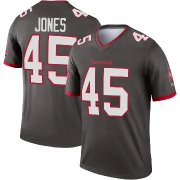 ＃45 Youth Deion Jones Legend Tampa Bay Buccaneers Pewter Alternate Jersey