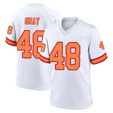 ＃48 Men's J.T. Gray White Game Tampa Bay Buccaneers '76 Jersey
