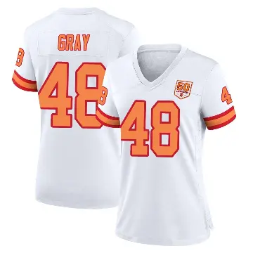 ＃48 Women's J.T. Gray White Game Tampa Bay Buccaneers '76 50th Season Jersey