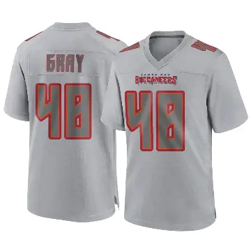 ＃48 Youth J.T. Gray Gray Game Tampa Bay Buccaneers Atmosphere Fashion Jersey