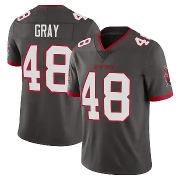 ＃48 Youth J.T. Gray Limited Tampa Bay Buccaneers Pewter Alternate Vapor Jersey