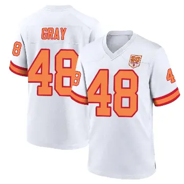 ＃48 Youth J.T. Gray White Game Tampa Bay Buccaneers '76 50th Season Jersey