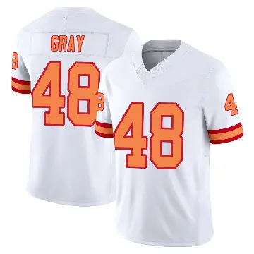 ＃48 Youth J.T. Gray White Limited Tampa Bay Buccaneers '76 Vapor F.U.S.E. Jersey