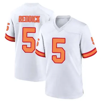 ＃5 Men's Haason Reddick White Game Tampa Bay Buccaneers '76 Jersey