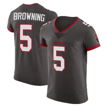 ＃5 Men's Jack Browning Elite Tampa Bay Buccaneers Pewter Alternate Vapor Jersey