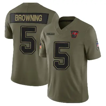 ＃5 Men's Jack Browning Olive Limited Tampa Bay Buccaneers 2025 Salute to Service Jersey