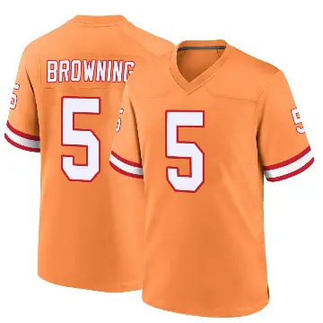＃5 Men's Jack Browning Orange Game Tampa Bay Buccaneers Throwback Jersey