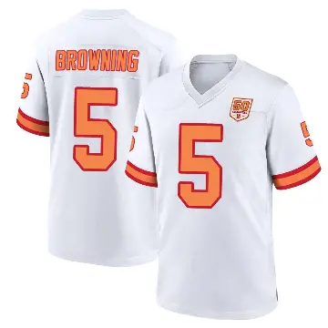＃5 Men's Jack Browning White Game Tampa Bay Buccaneers '76 50th Season Jersey