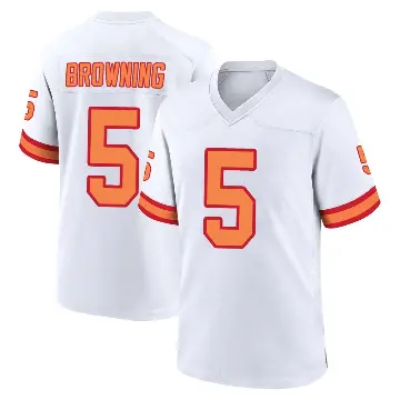 ＃5 Men's Jack Browning White Game Tampa Bay Buccaneers '76 Jersey