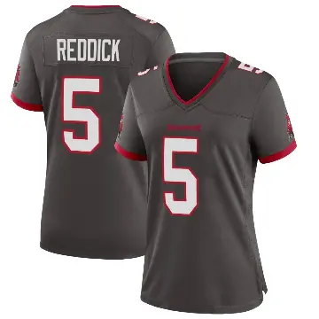 ＃5 Women's Haason Reddick Game Tampa Bay Buccaneers Pewter Alternate Jersey