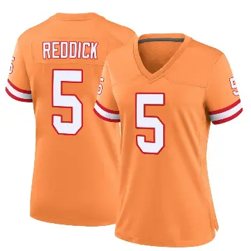 ＃5 Women's Haason Reddick Orange Game Tampa Bay Buccaneers Throwback Jersey