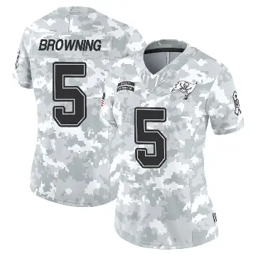 ＃5 Women's Jack Browning Arctic Camo Limited Tampa Bay Buccaneers 2024 Salute to Service Jersey