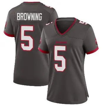 ＃5 Women's Jack Browning Game Tampa Bay Buccaneers Pewter Alternate Jersey