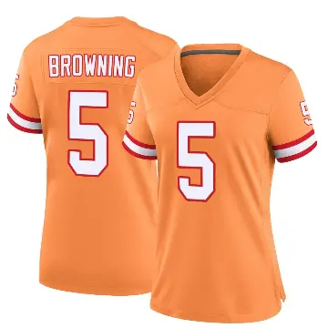 ＃5 Women's Jack Browning Orange Game Tampa Bay Buccaneers Throwback Jersey