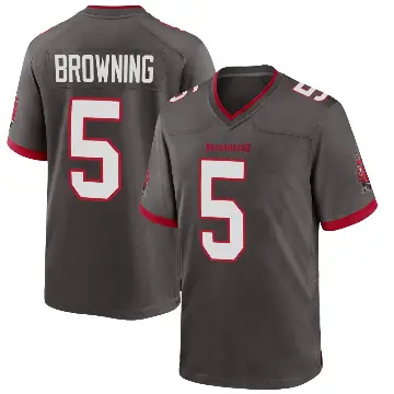 ＃5 Youth Jack Browning Game Tampa Bay Buccaneers Pewter Alternate Jersey