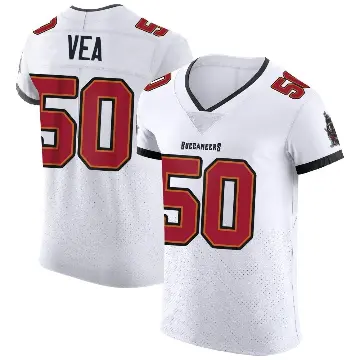 ＃50 Men's Vita Vea White Elite Tampa Bay Buccaneers Vapor Jersey