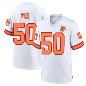 ＃50 Men's Vita Vea White Game Tampa Bay Buccaneers '76 50th Season Jersey