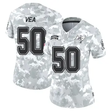 ＃50 Women's Vita Vea Arctic Camo Limited Tampa Bay Buccaneers 2024 Salute to Service Jersey