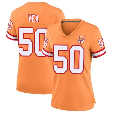 ＃50 Women's Vita Vea Cream Game Tampa Bay Buccaneers sicle 50th Season Jersey