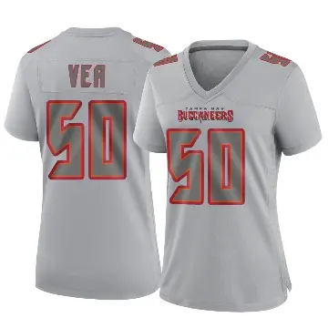 ＃50 Women's Vita Vea Gray Game Tampa Bay Buccaneers Atmosphere Fashion Jersey
