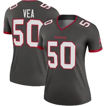 ＃50 Women's Vita Vea Legend Tampa Bay Buccaneers Pewter Alternate Jersey