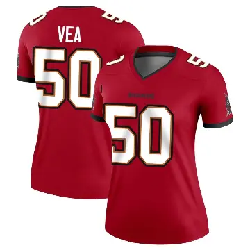 ＃50 Women's Vita Vea Red Legend Tampa Bay Buccaneers Jersey
