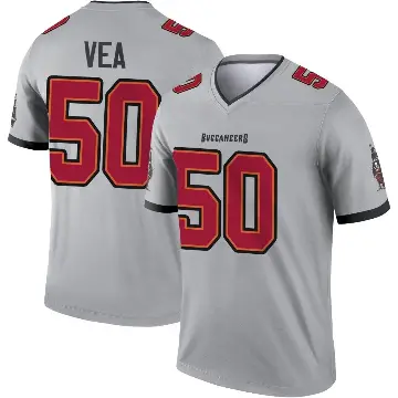＃50 Youth Vita Vea Gray Legend Tampa Bay Buccaneers Inverted Jersey