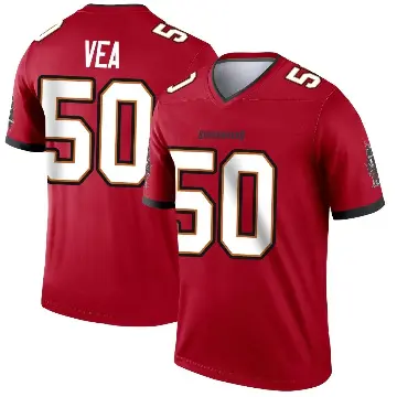＃50 Youth Vita Vea Red Legend Tampa Bay Buccaneers Jersey