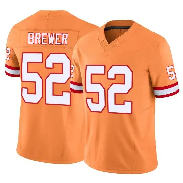 ＃52 Men's C.J. Brewer Orange Limited Tampa Bay Buccaneers Vapor F.U.S.E. Jersey