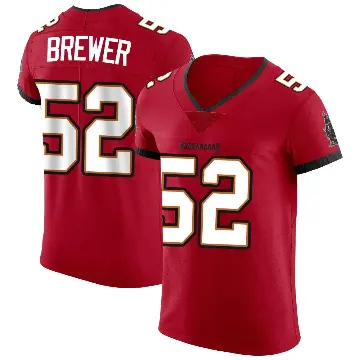 ＃52 Men's C.J. Brewer Red Elite Tampa Bay Buccaneers Vapor Jersey