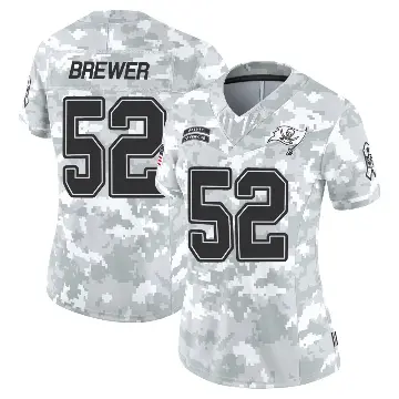 ＃52 Women's C.J. Brewer Arctic Camo Limited Tampa Bay Buccaneers 2024 Salute to Service Jersey