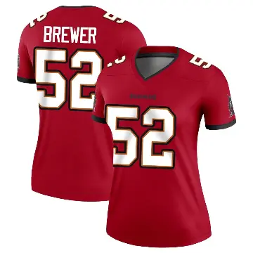 ＃52 Women's C.J. Brewer Red Legend Tampa Bay Buccaneers Jersey