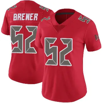 ＃52 Women's C.J. Brewer Red Limited Tampa Bay Buccaneers Color Rush Jersey