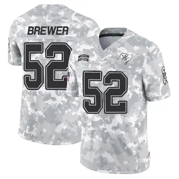 ＃52 Youth C.J. Brewer Arctic Camo Limited Tampa Bay Buccaneers 2024 Salute to Service Jersey