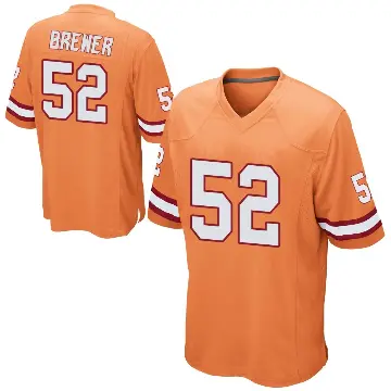 ＃52 Youth C.J. Brewer Orange Game Tampa Bay Buccaneers Alternate Jersey