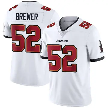 ＃52 Youth C.J. Brewer White Limited Tampa Bay Buccaneers Vapor Untouchable Jersey