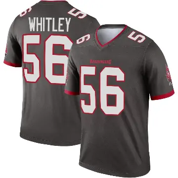 ＃56 Men's Benton Whitley Legend Tampa Bay Buccaneers Pewter Alternate Jersey