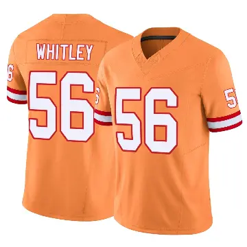 ＃56 Men's Benton Whitley Orange Limited Tampa Bay Buccaneers Vapor F.U.S.E. Jersey