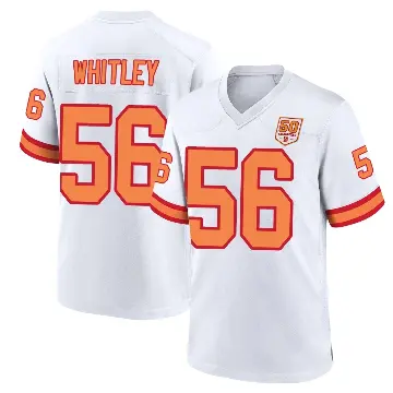＃56 Men's Benton Whitley White Game Tampa Bay Buccaneers '76 50th Season Jersey