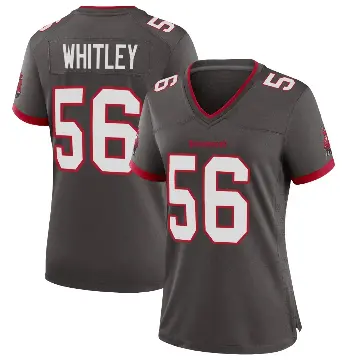 ＃56 Women's Benton Whitley Game Tampa Bay Buccaneers Pewter Alternate Jersey