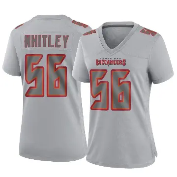 ＃56 Women's Benton Whitley Gray Game Tampa Bay Buccaneers Atmosphere Fashion Jersey